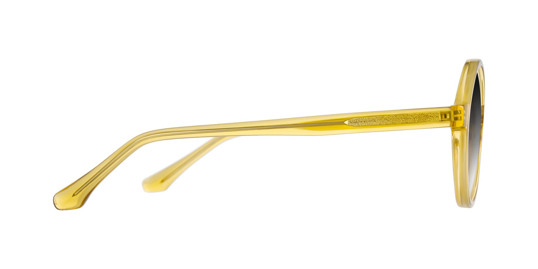 Side of Clady in Mustard Crystal with Gray Gradient Lenses