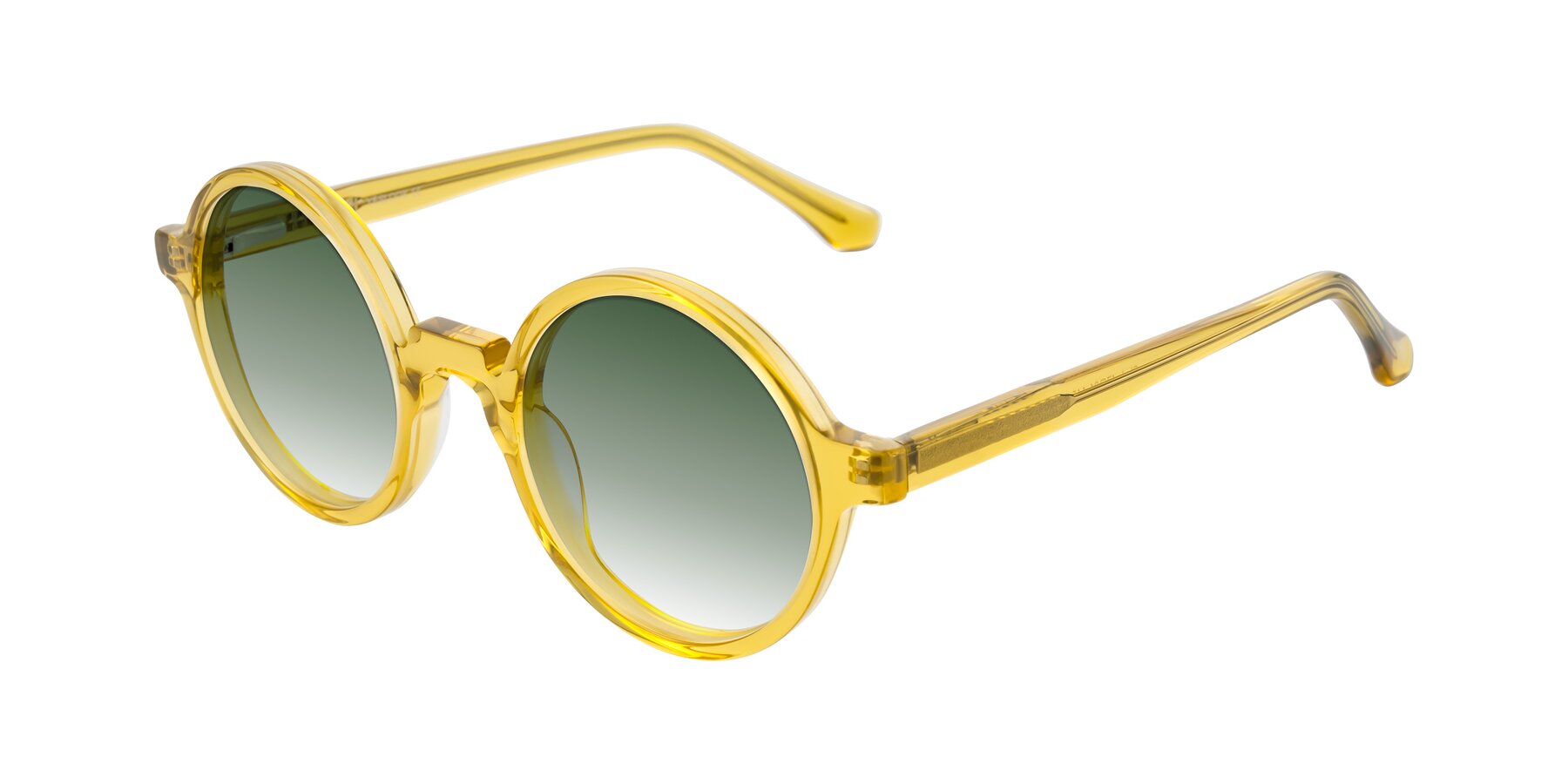 Angle of Clady in Mustard Crystal with Green Gradient Lenses