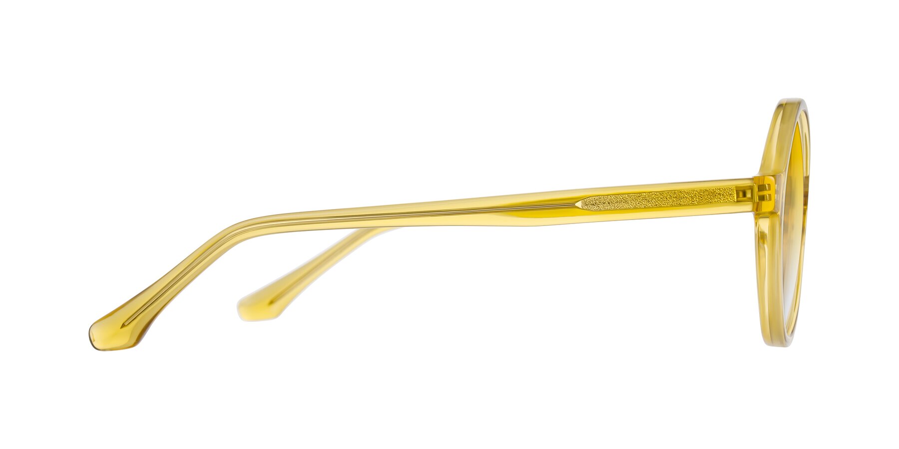 Side of Clady in Mustard Crystal with Yellow Gradient Lenses