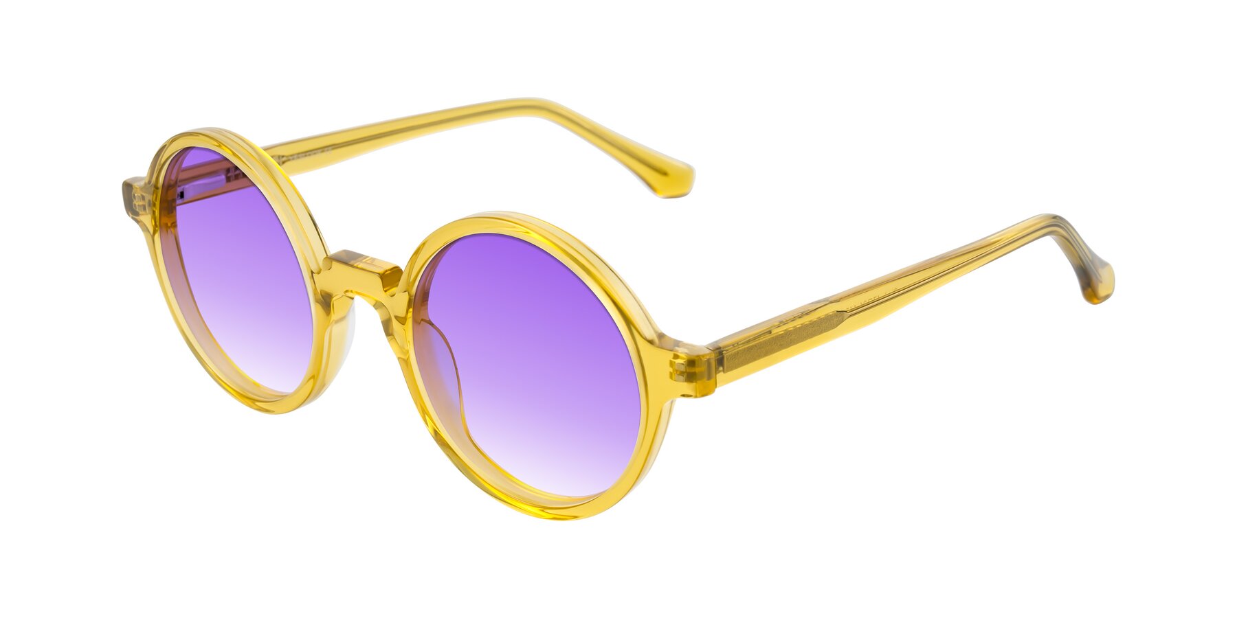 Angle of Clady in Mustard Crystal with Purple Gradient Lenses