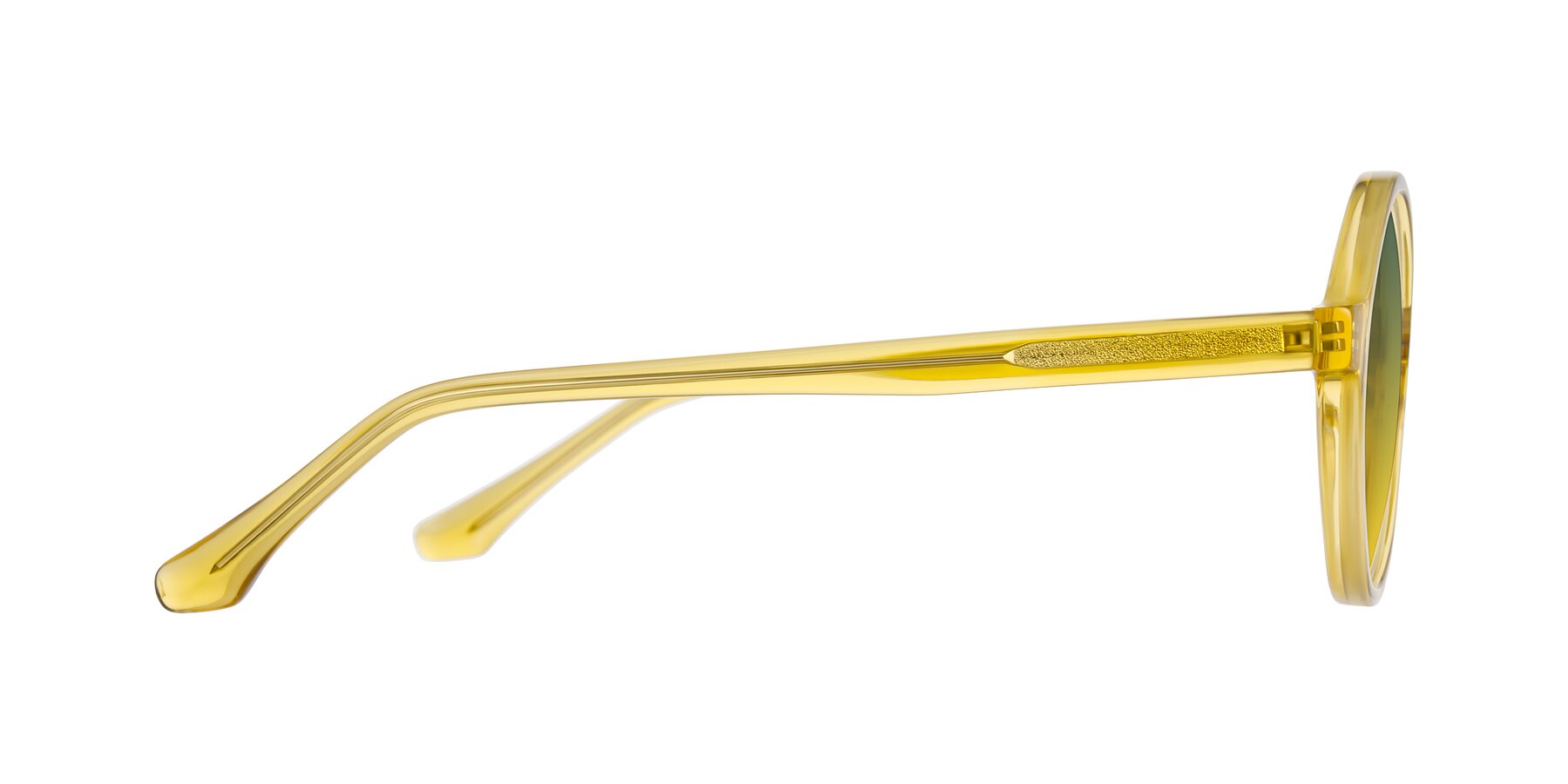 Side of Clady in Mustard Crystal with Green / Yellow Gradient Lenses