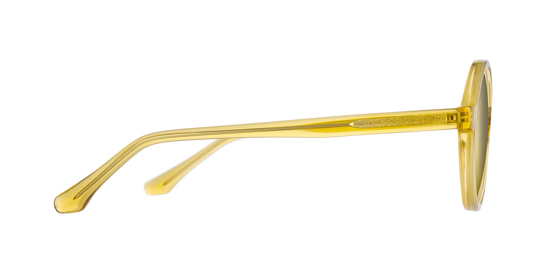 Side of Clady in Mustard Crystal with Gold Mirrored Lenses