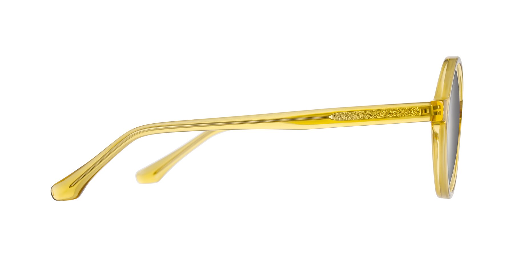 Side of Clady in Mustard Crystal with Silver Mirrored Lenses
