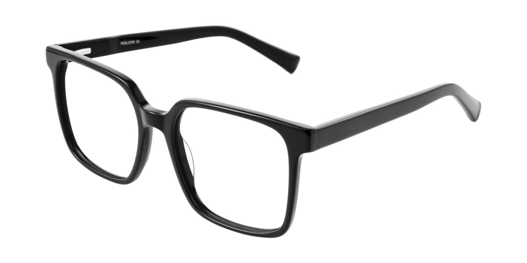 Angle of Donegal in Black with Clear Eyeglass Lenses