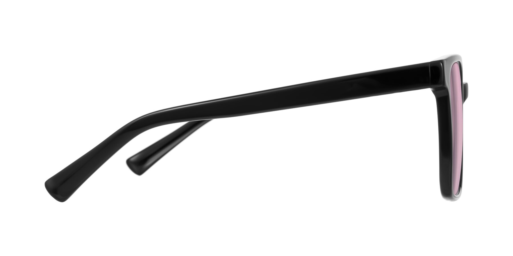 Side of Donegal in Black with Light Pink Tinted Lenses