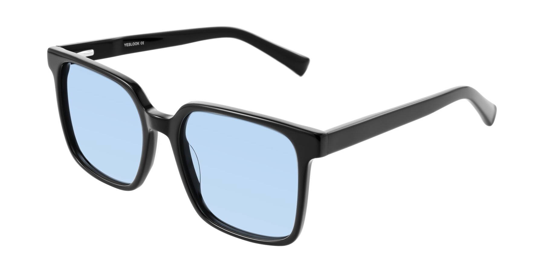 Angle of Donegal in Black with Light Blue Tinted Lenses