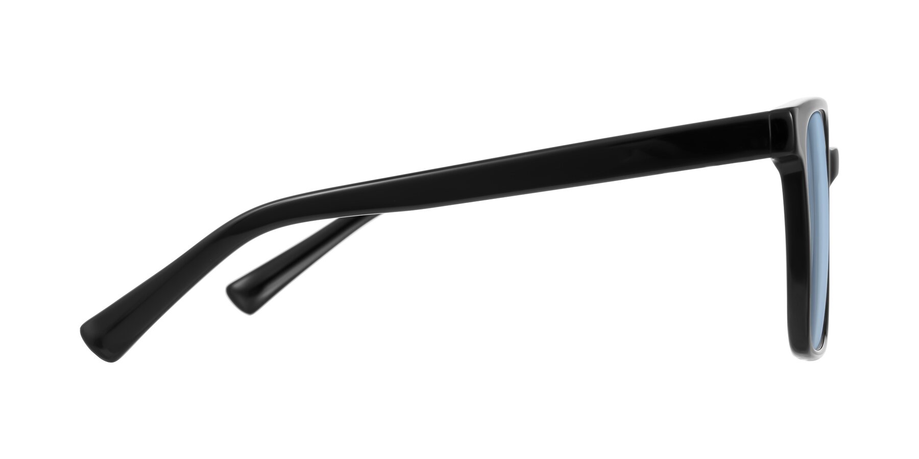 Side of Donegal in Black with Light Blue Tinted Lenses