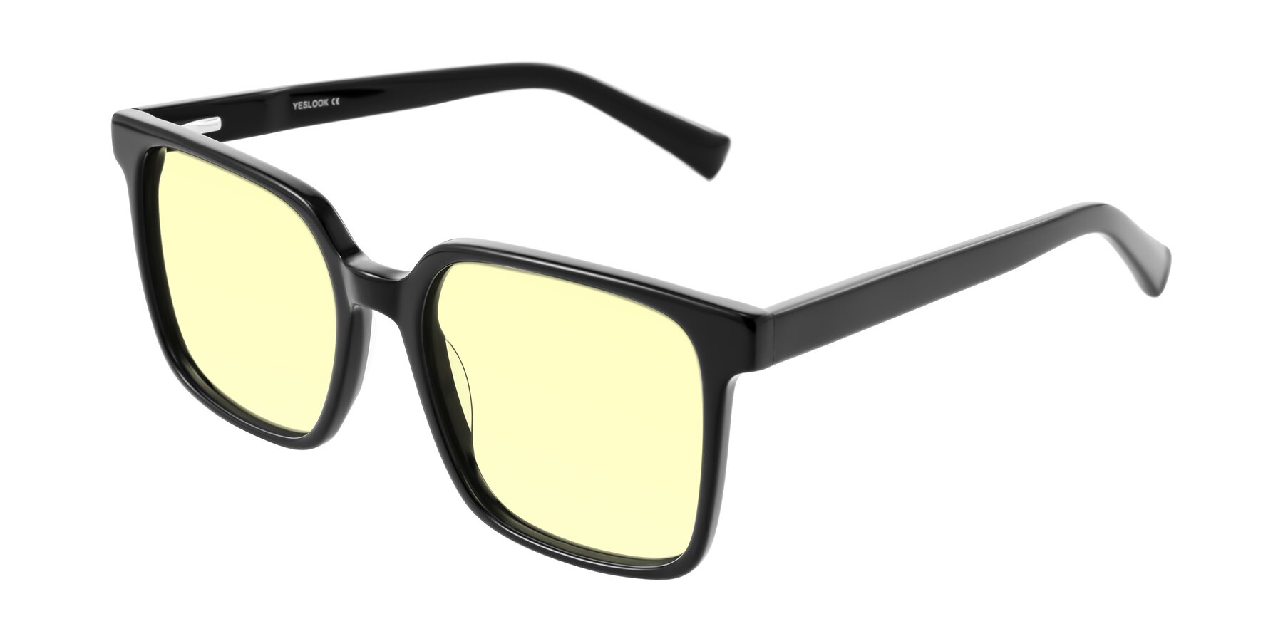Angle of Donegal in Black with Light Yellow Tinted Lenses