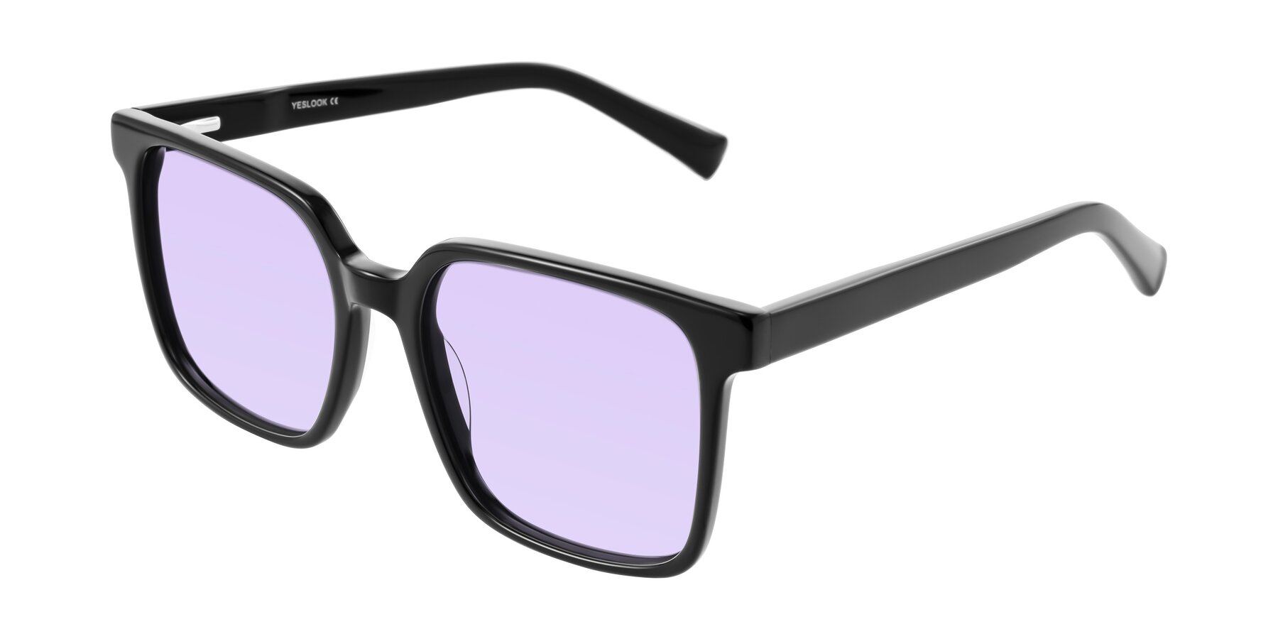 Angle of Donegal in Black with Light Purple Tinted Lenses