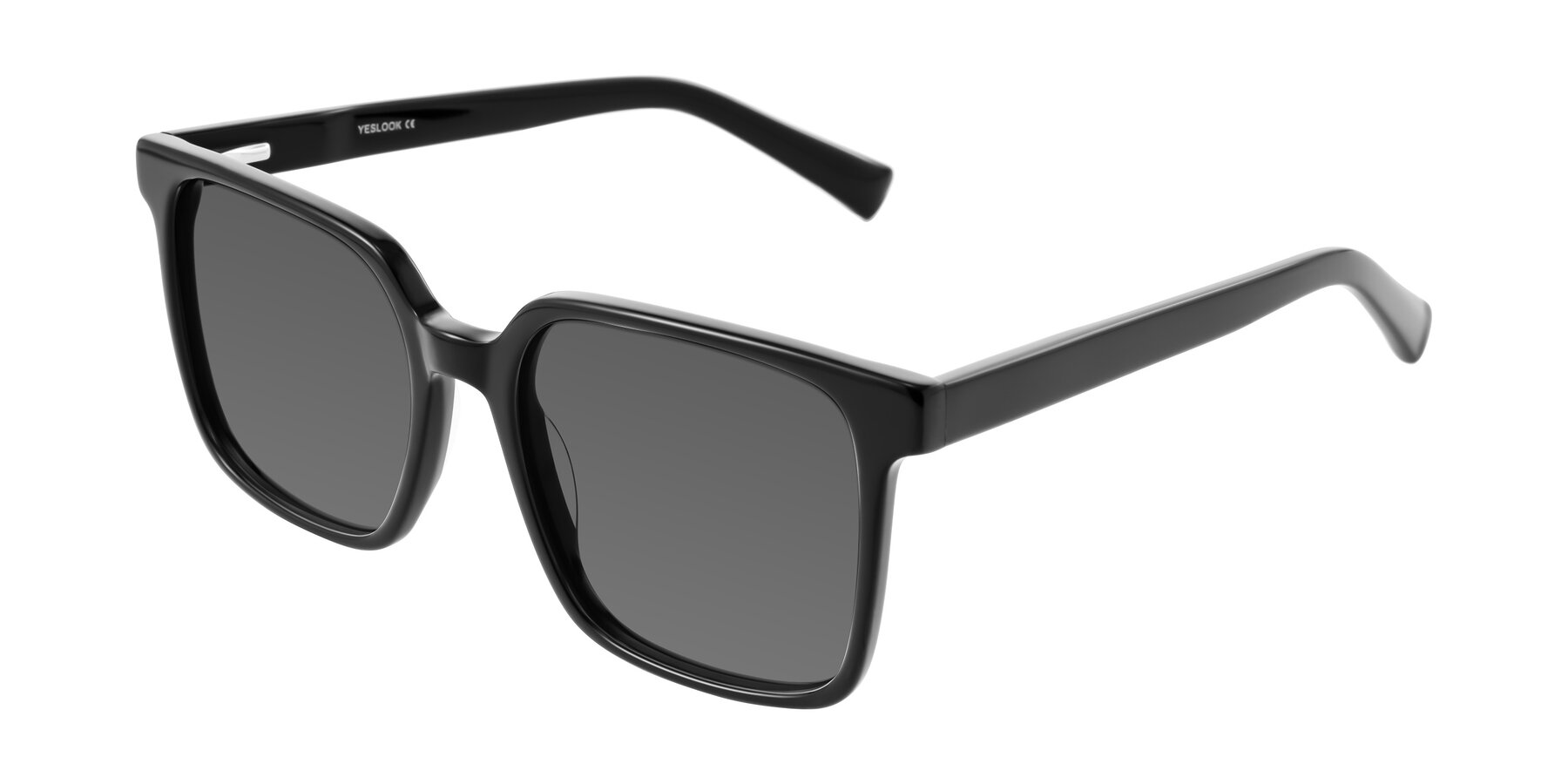 Angle of Donegal in Black with Medium Gray Tinted Lenses