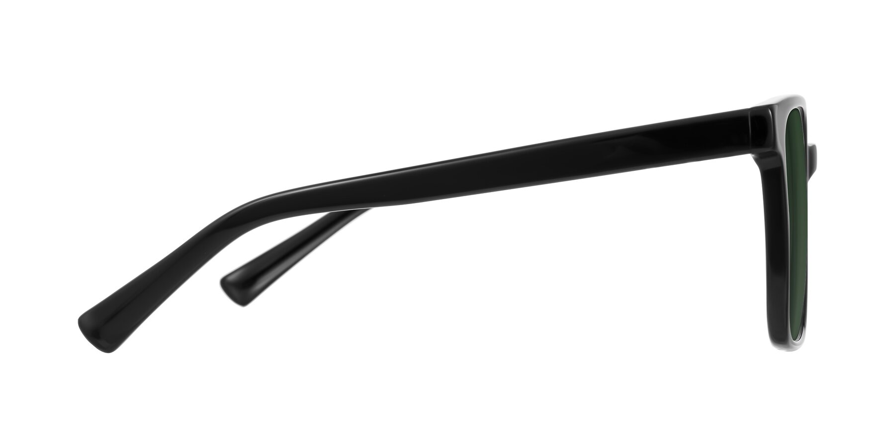 Side of Donegal in Black with Green Tinted Lenses