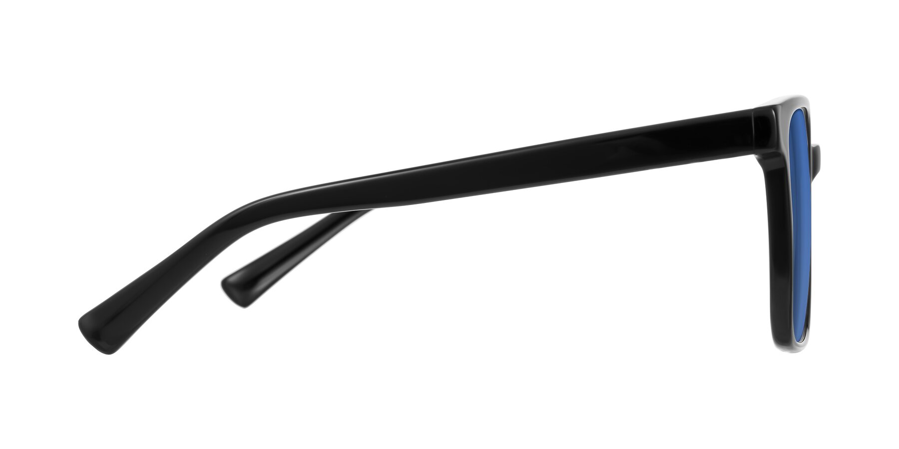Side of Donegal in Black with Blue Tinted Lenses