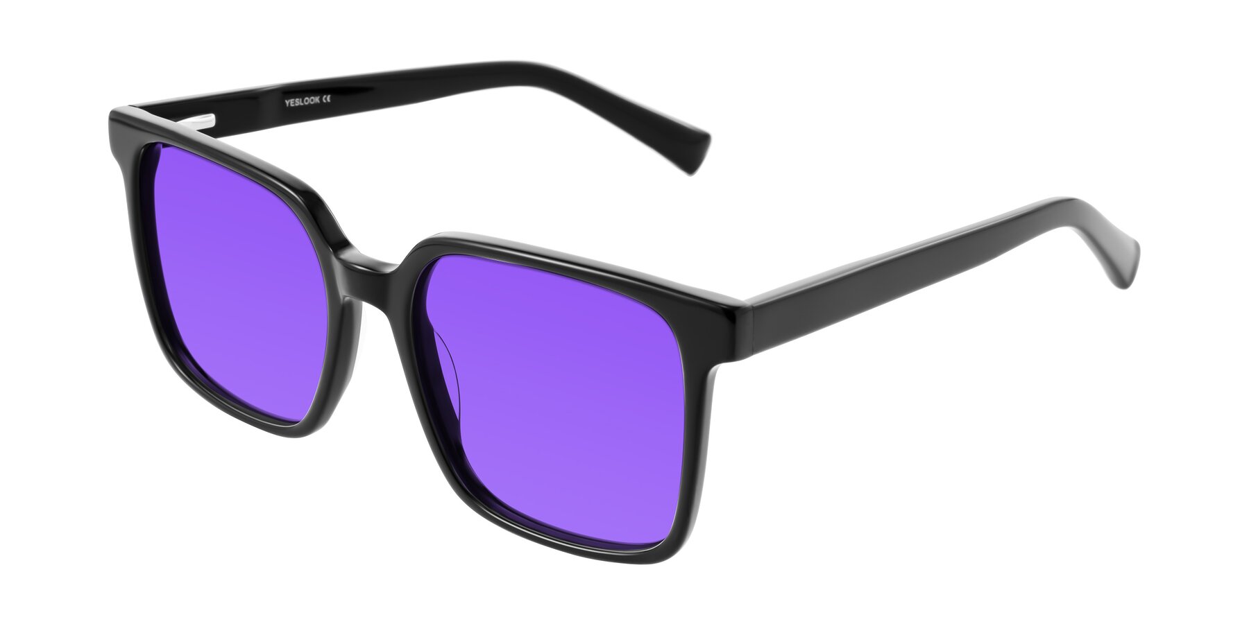 Angle of Donegal in Black with Purple Tinted Lenses