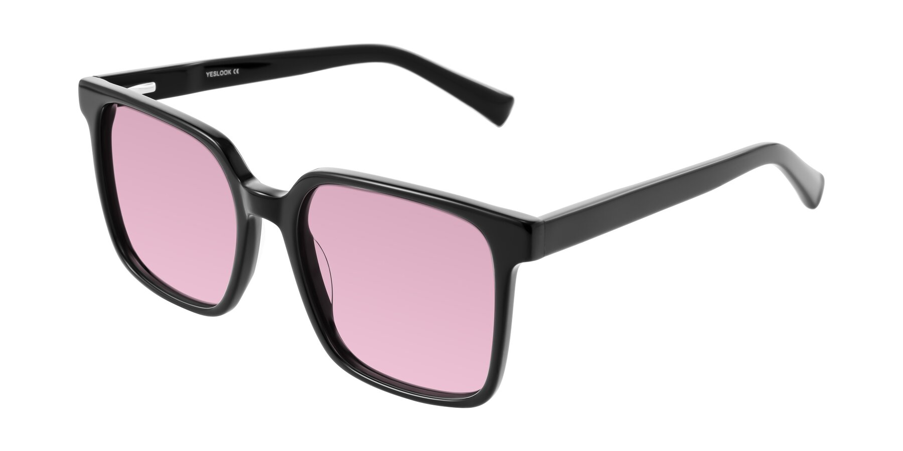Angle of Donegal in Black with Light Wine Tinted Lenses