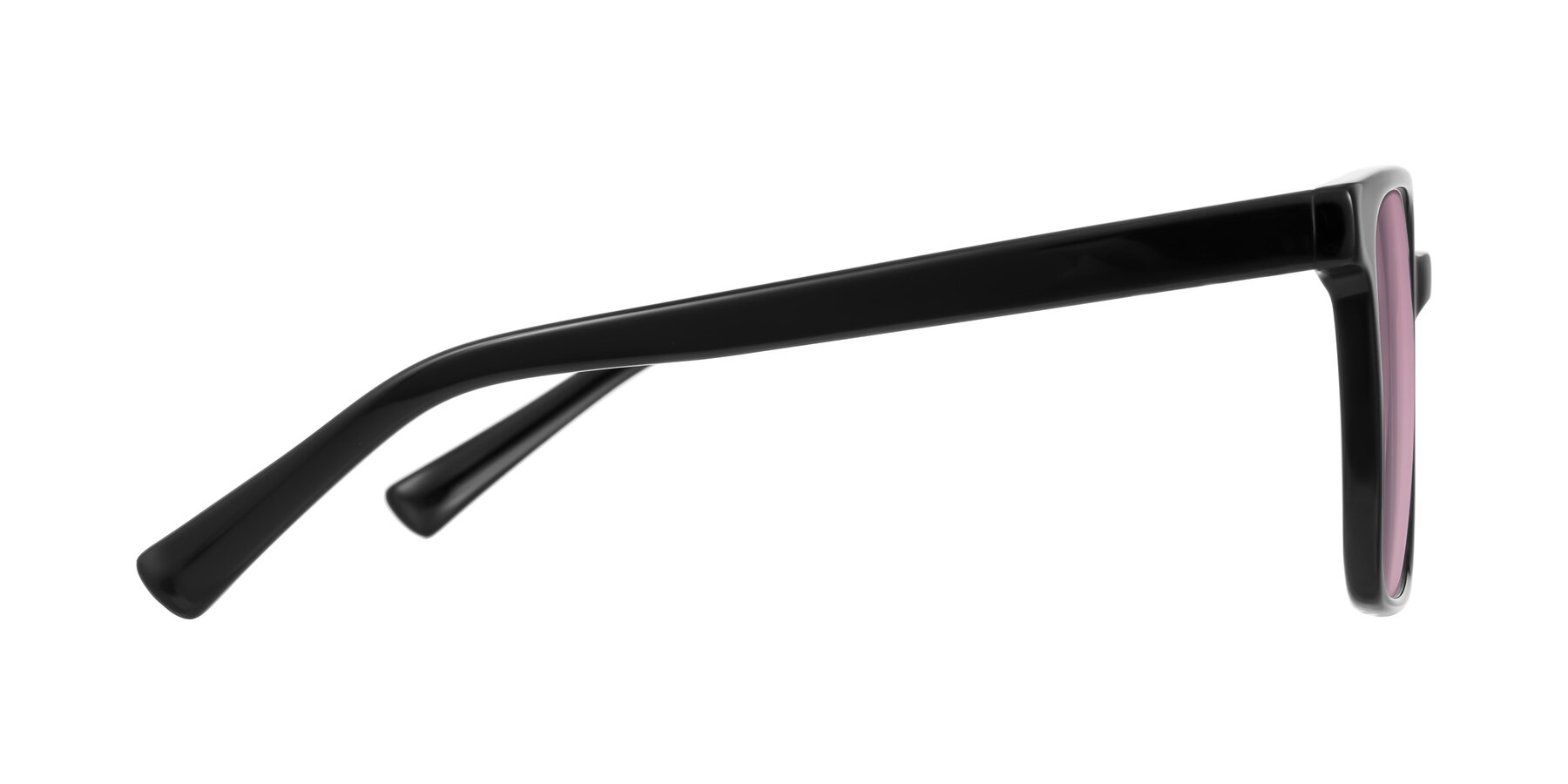 Side of Donegal in Black with Light Wine Tinted Lenses