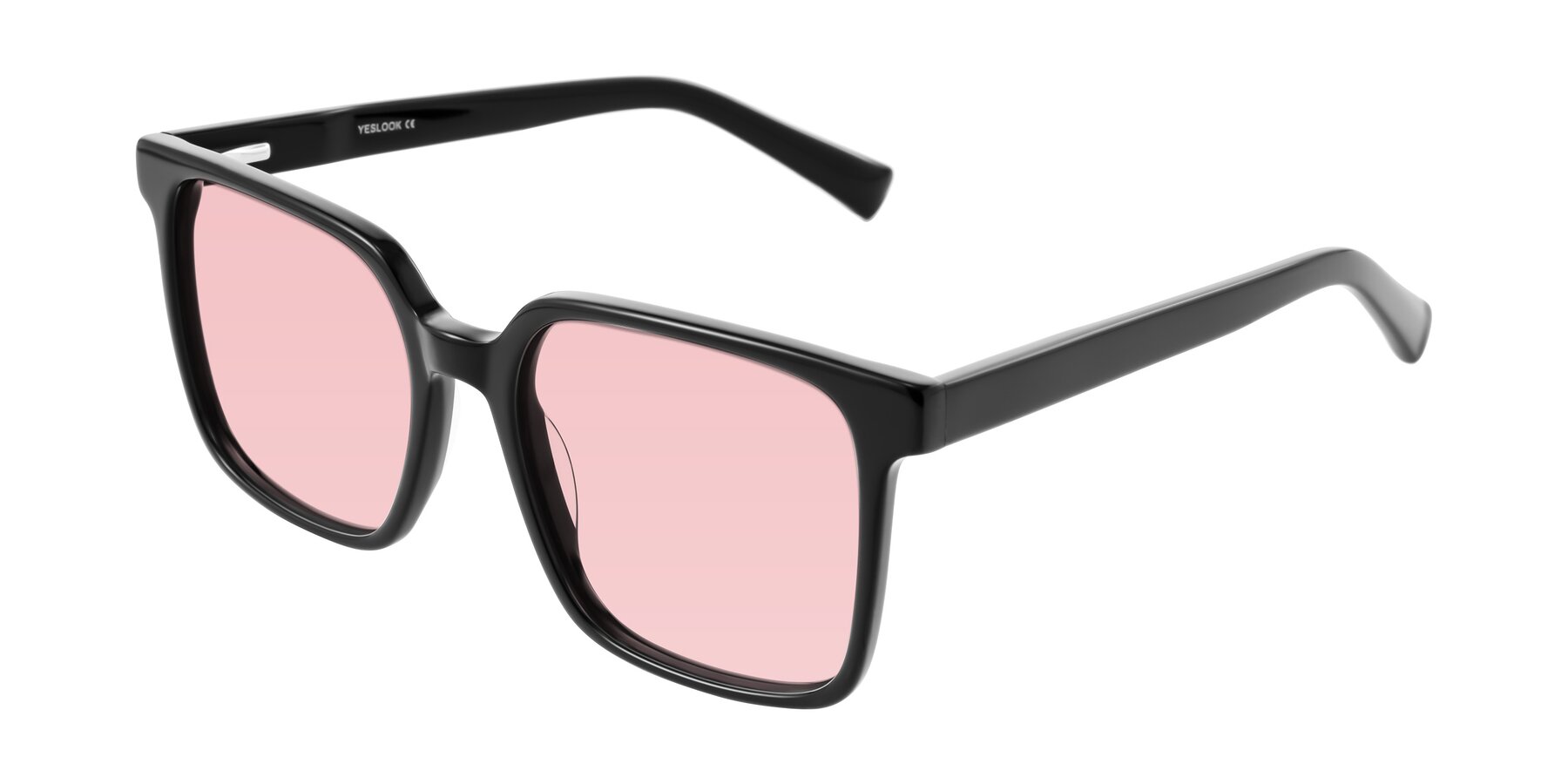 Angle of Donegal in Black with Light Garnet Tinted Lenses