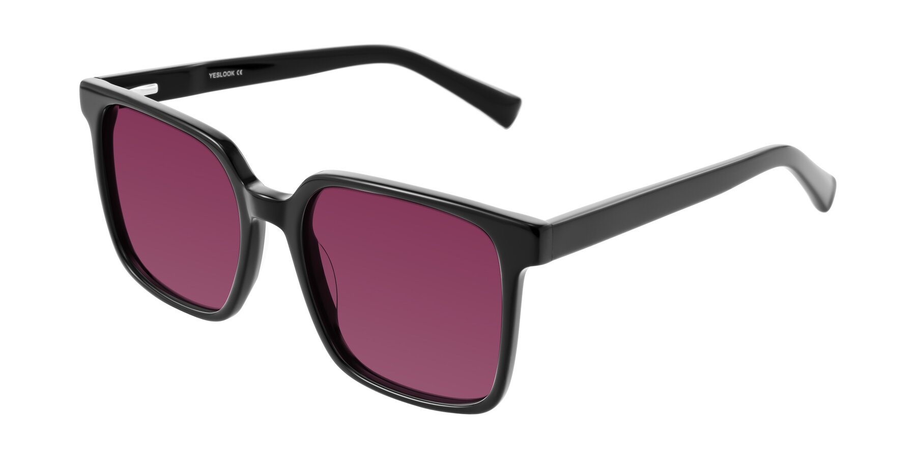 Angle of Donegal in Black with Wine Tinted Lenses