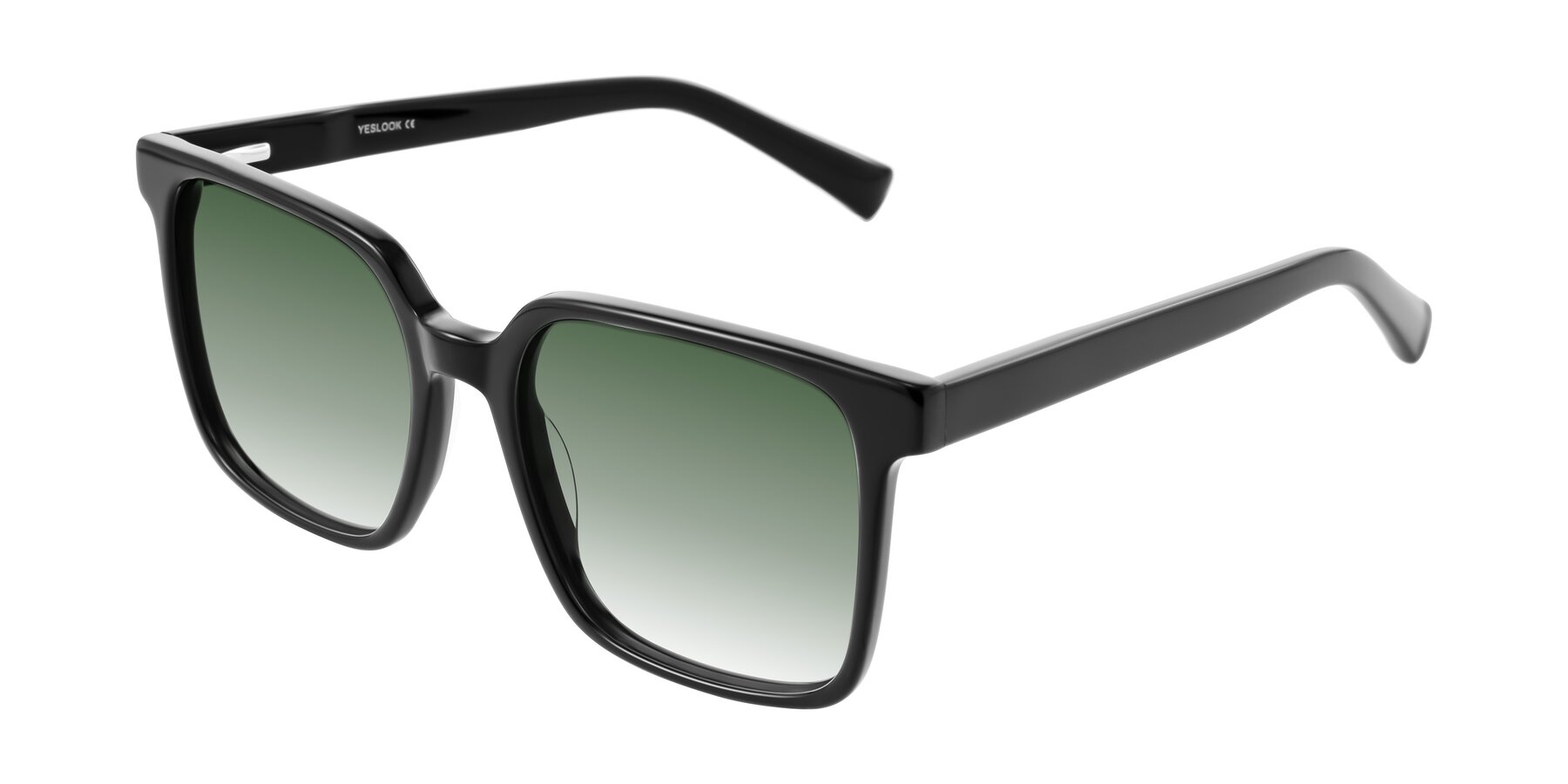 Angle of Donegal in Black with Green Gradient Lenses