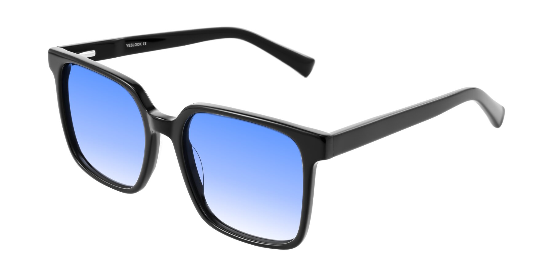 Angle of Donegal in Black with Blue Gradient Lenses