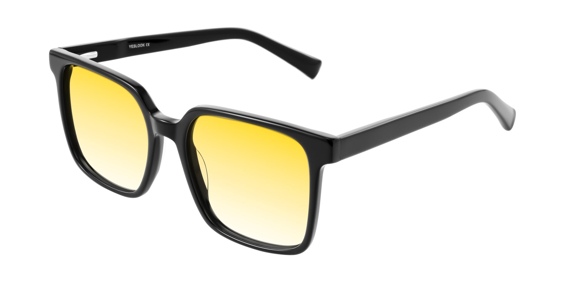 Angle of Donegal in Black with Yellow Gradient Lenses