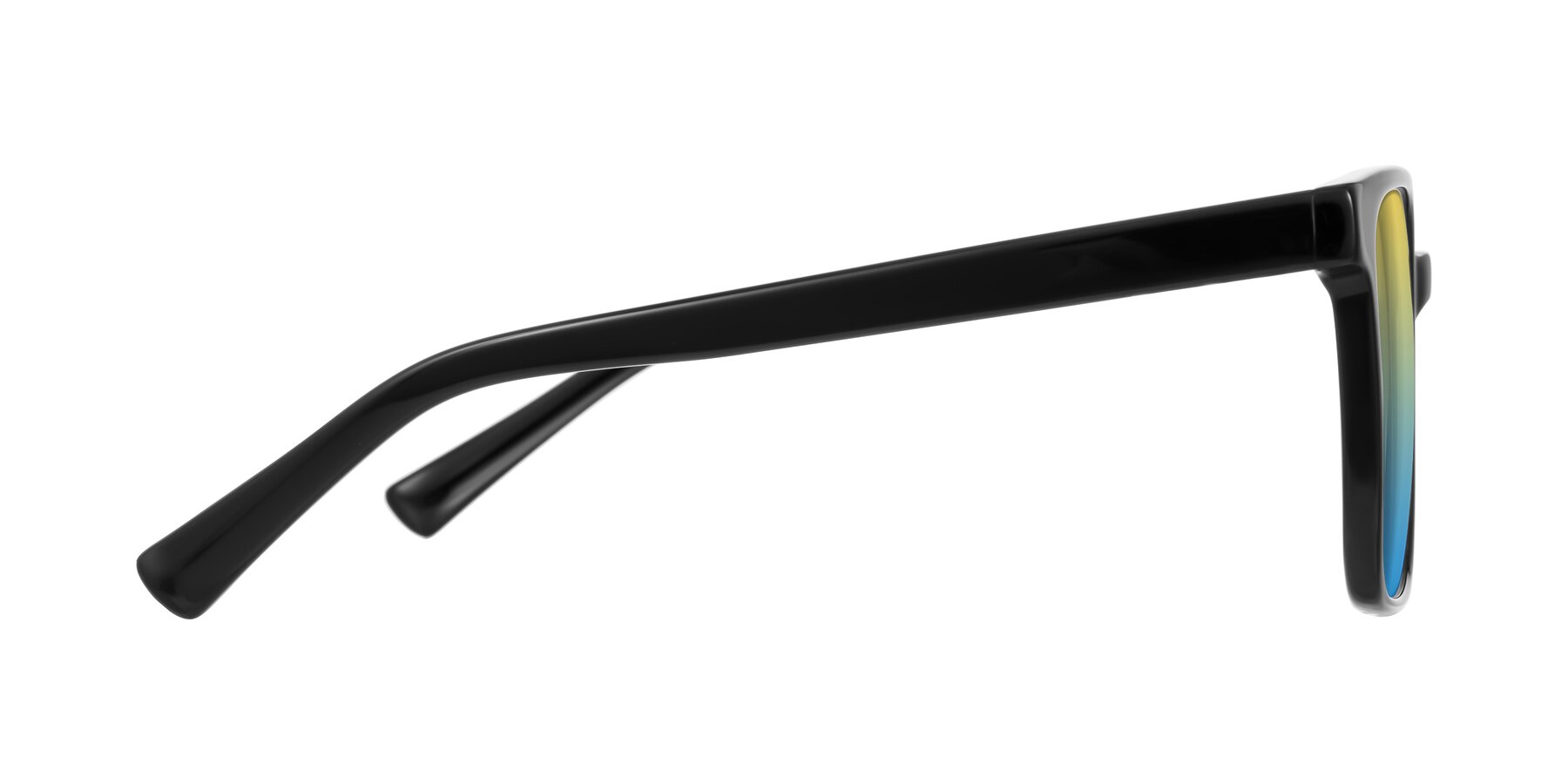 Side of Donegal in Black with Yellow / Blue Gradient Lenses
