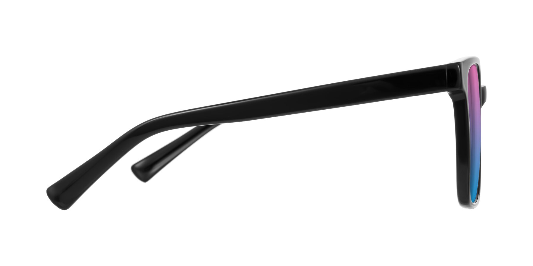 Side of Donegal in Black with Pink / Blue Gradient Lenses