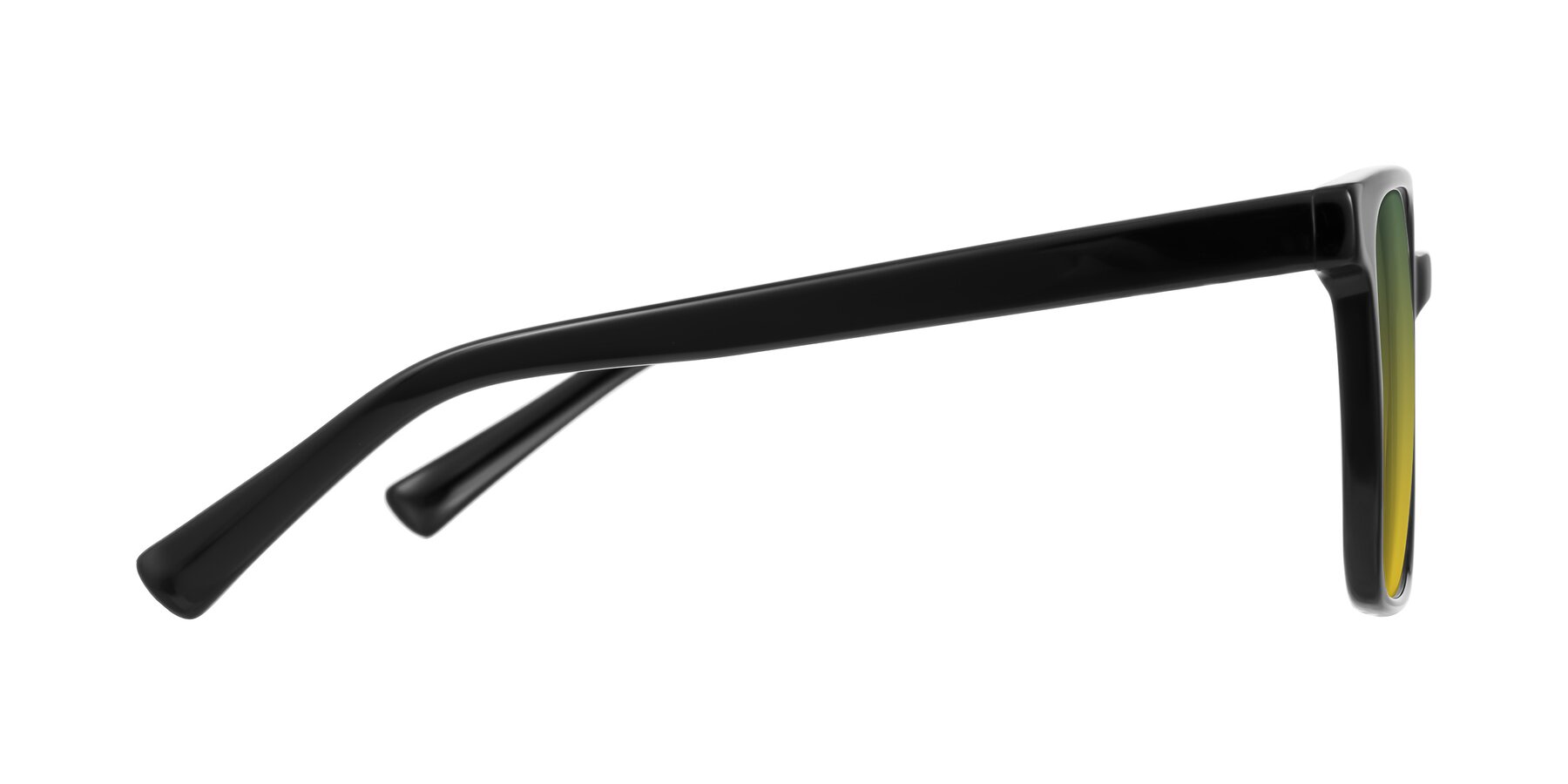Side of Donegal in Black with Green / Yellow Gradient Lenses