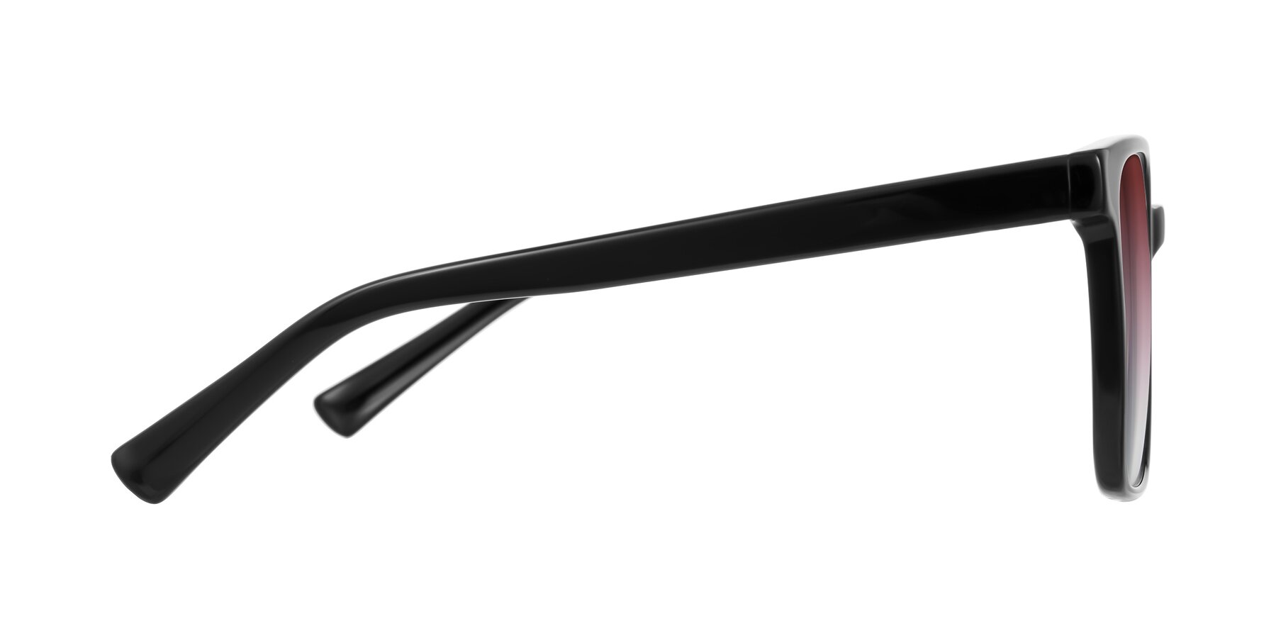 Side of Donegal in Black with Garnet Gradient Lenses