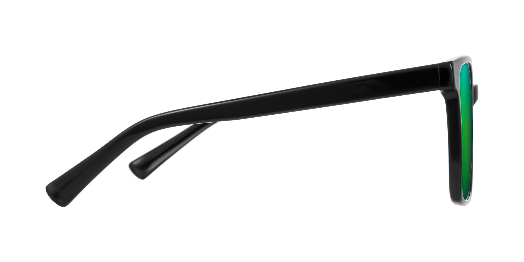 Side of Donegal in Black with Green Mirrored Lenses