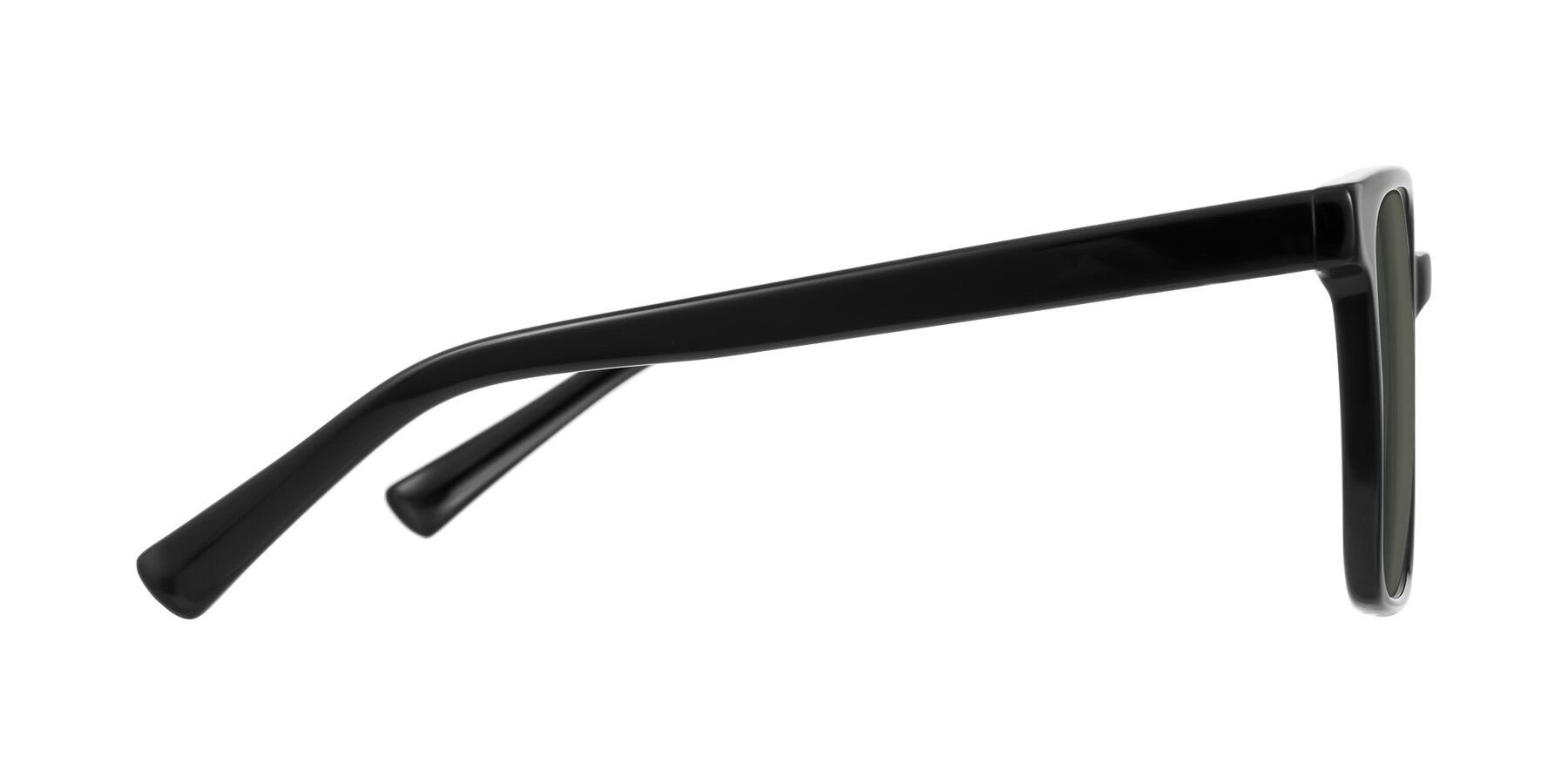 Side of Donegal in Black with Gray Polarized Lenses