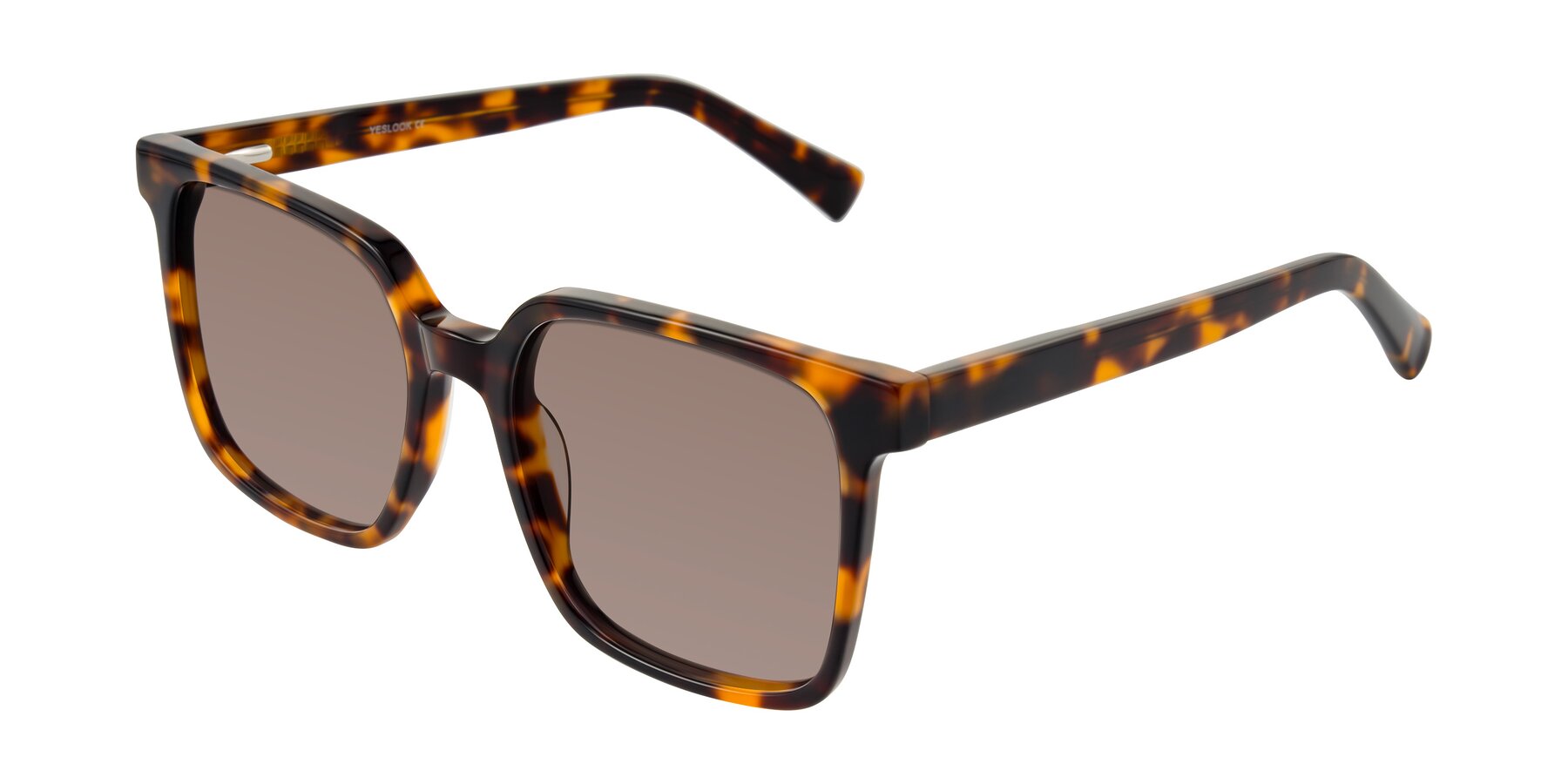 Angle of Donegal in Tortoise with Medium Brown Tinted Lenses