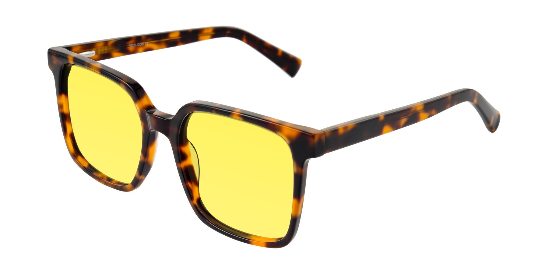 Angle of Donegal in Tortoise with Medium Yellow Tinted Lenses
