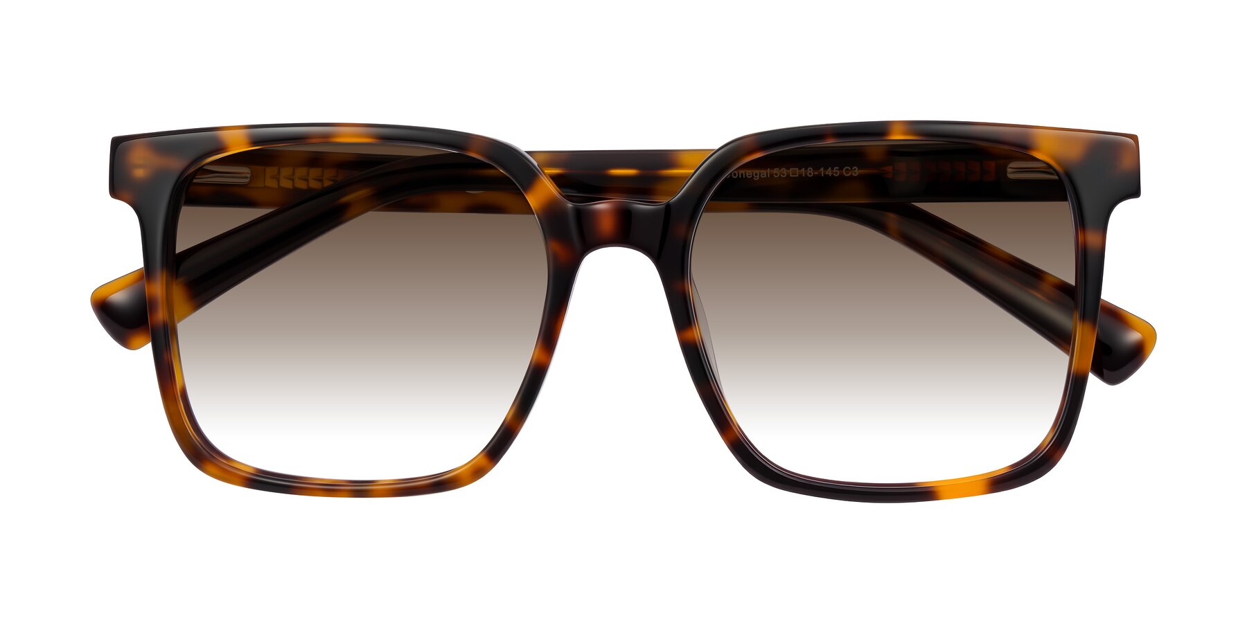 Folded Front of Donegal in Tortoise with Brown Gradient Lenses