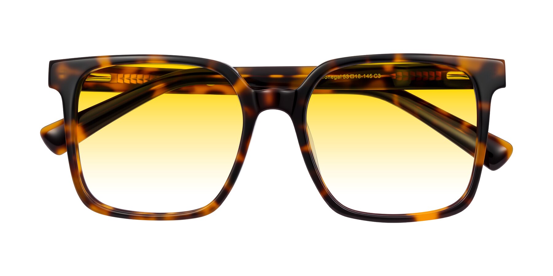 Folded Front of Donegal in Tortoise with Yellow Gradient Lenses