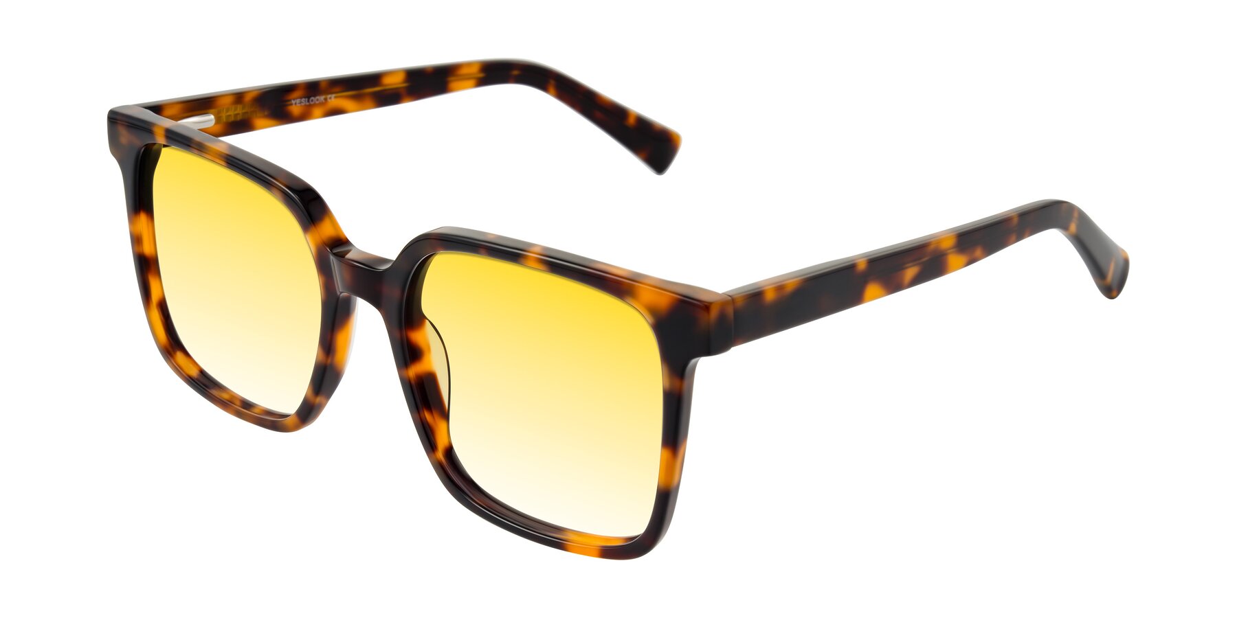 Angle of Donegal in Tortoise with Yellow Gradient Lenses