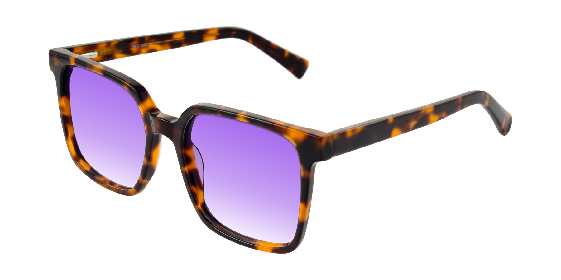Angle of Donegal in Tortoise with Purple Gradient Lenses