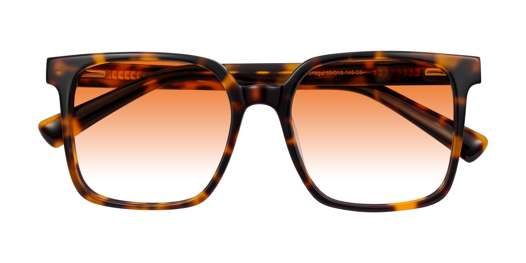 Folded Front of Donegal in Tortoise with Orange Gradient Lenses
