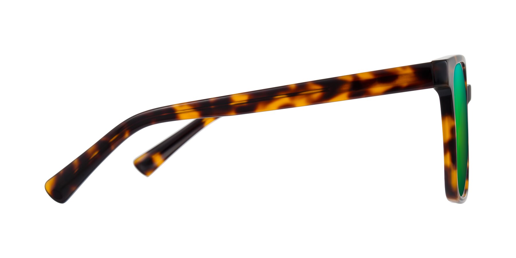 Side of Donegal in Tortoise with Green Mirrored Lenses