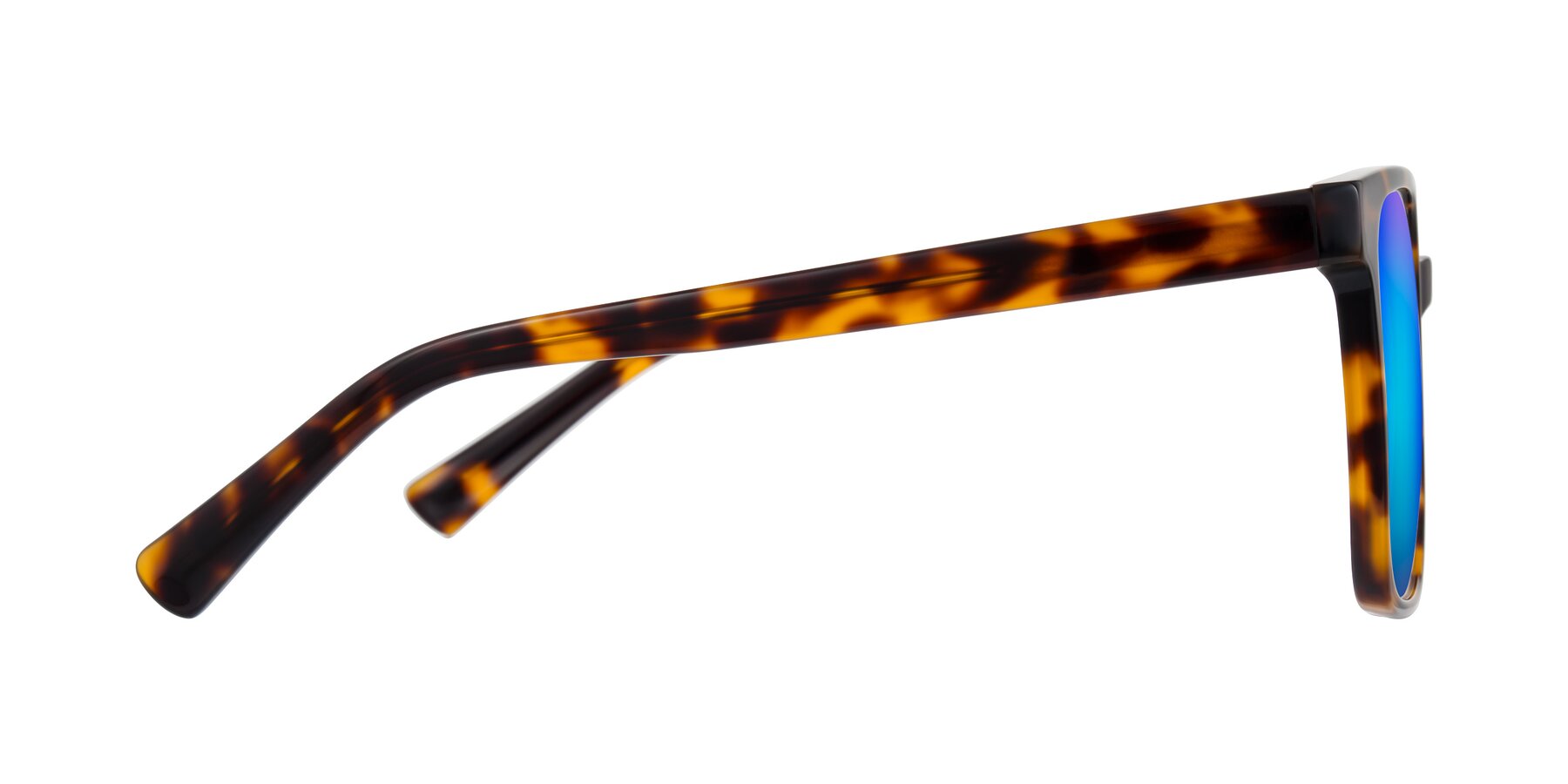 Side of Donegal in Tortoise with Blue Mirrored Lenses