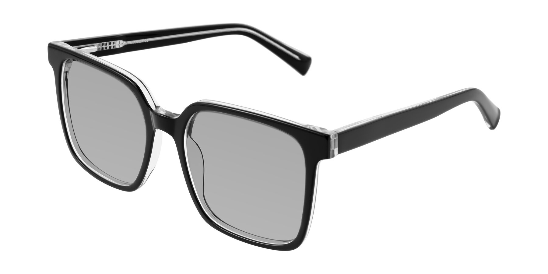 Angle of Donegal in Black/Clear with Light Gray Tinted Lenses