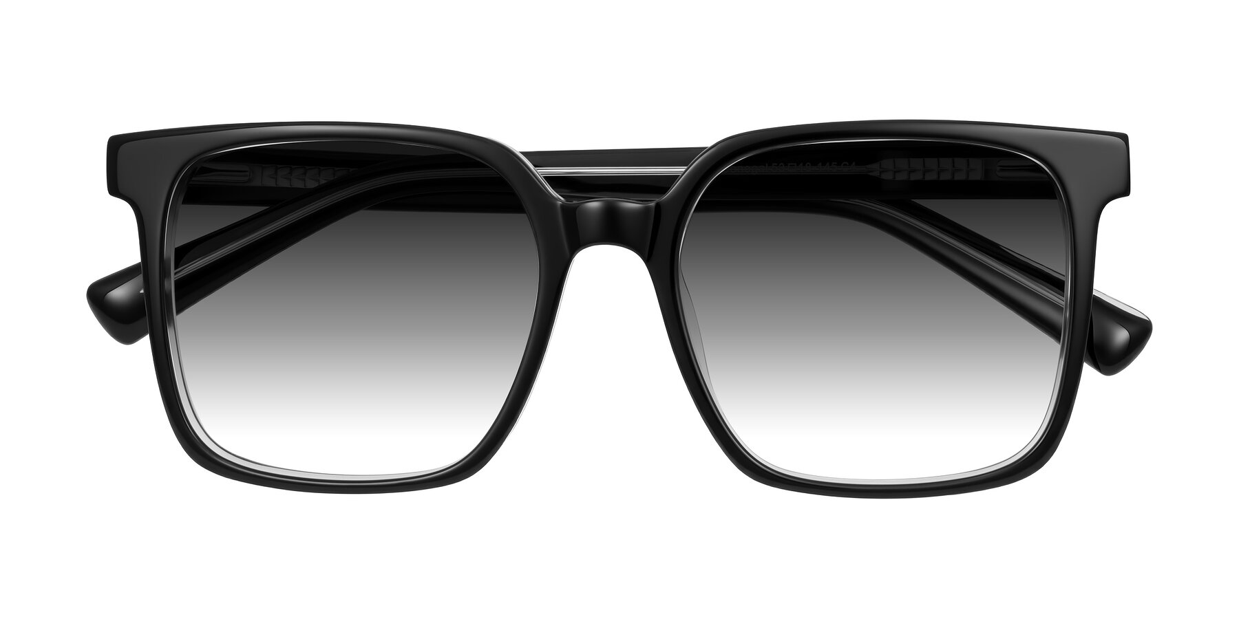 Folded Front of Donegal in Black/Clear with Gray Gradient Lenses