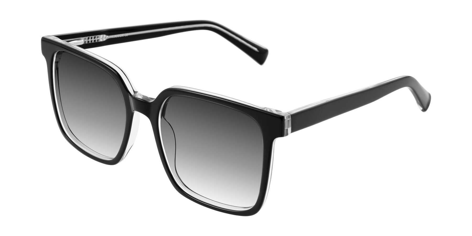 Angle of Donegal in Black/Clear with Gray Gradient Lenses