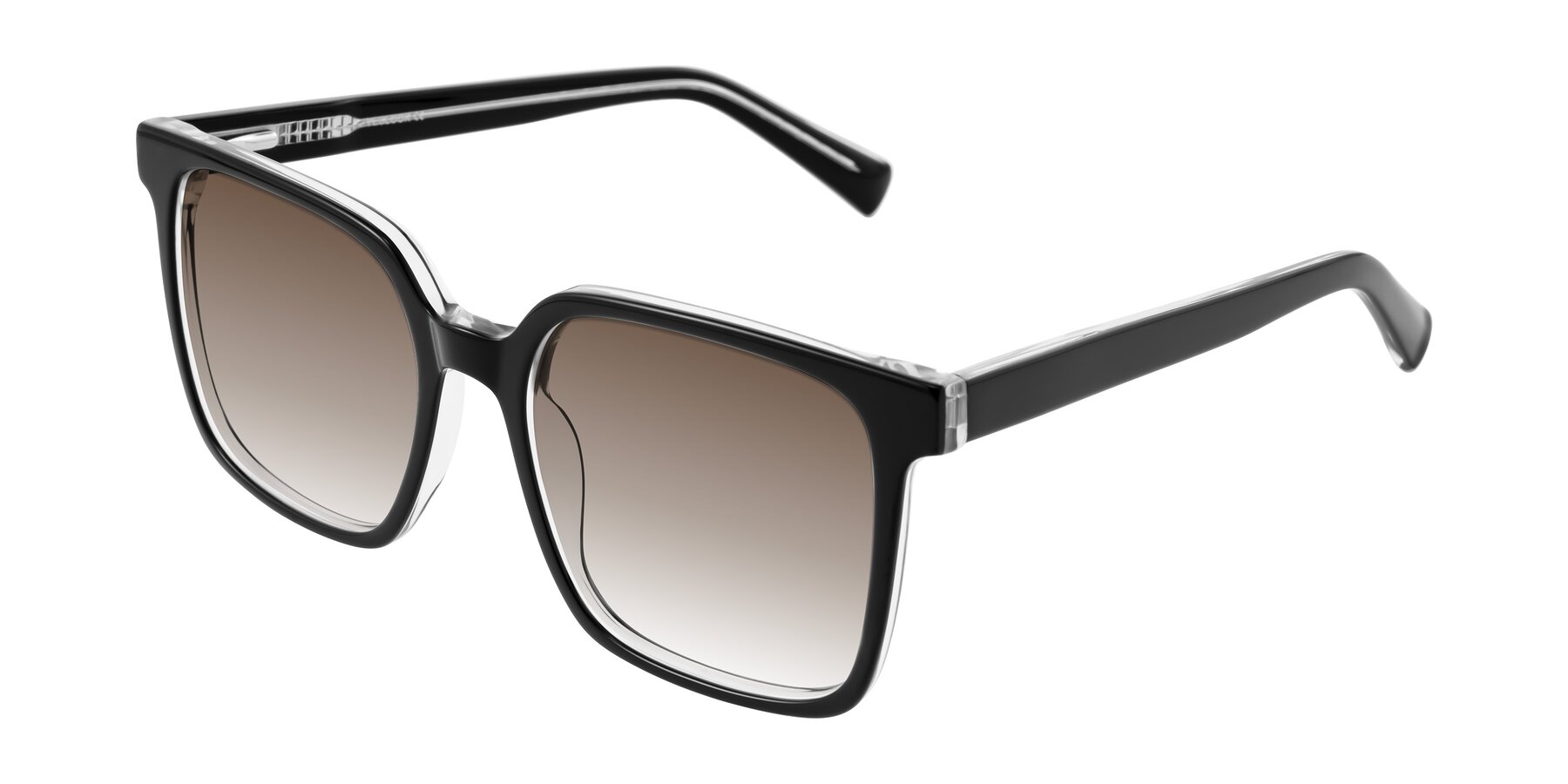 Angle of Donegal in Black/Clear with Brown Gradient Lenses