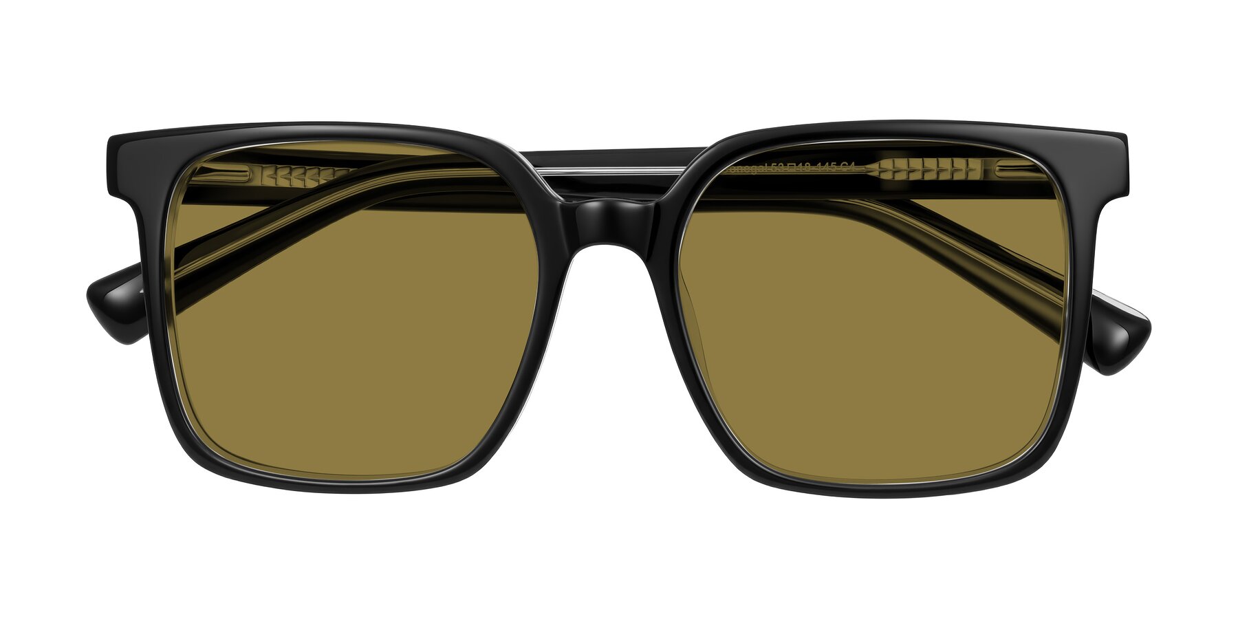 Folded Front of Donegal in Black/Clear with Brown Polarized Lenses