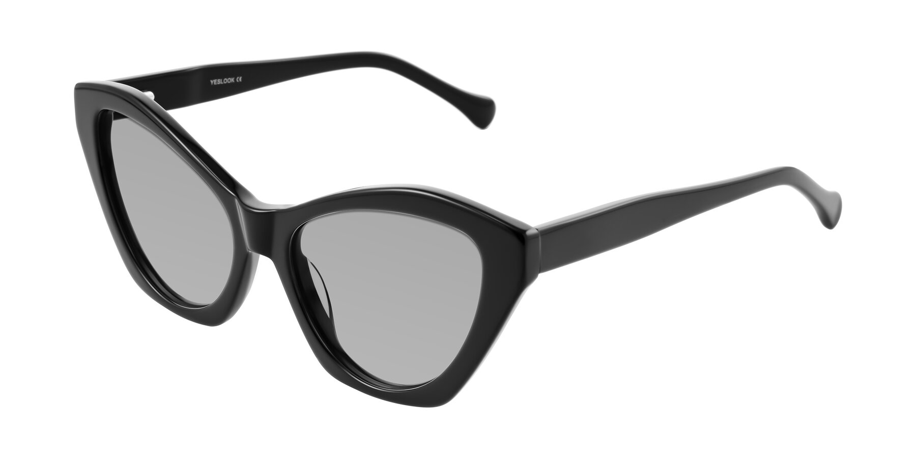 Angle of Limerick in Black with Light Gray Tinted Lenses
