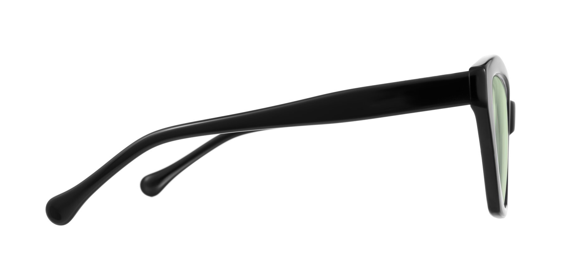 Side of Limerick in Black with Light Green Tinted Lenses