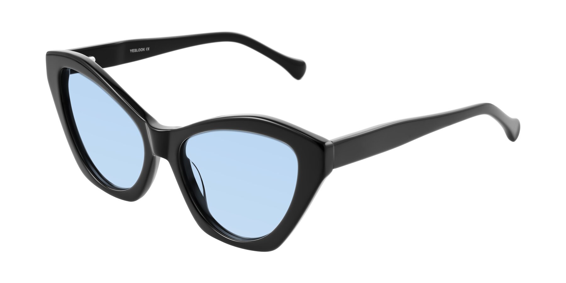 Angle of Limerick in Black with Light Blue Tinted Lenses