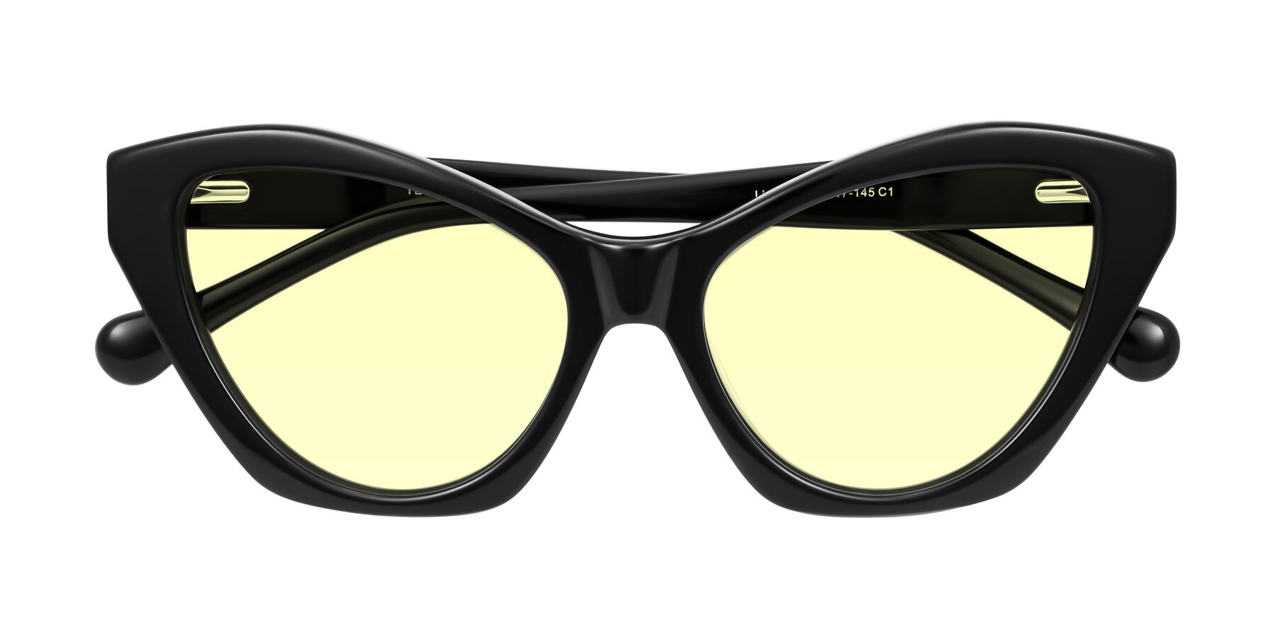 Folded Front of Limerick in Black with Light Yellow Tinted Lenses