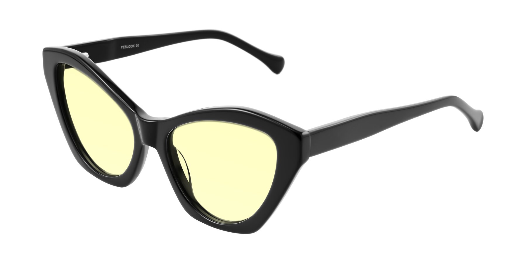 Angle of Limerick in Black with Light Yellow Tinted Lenses