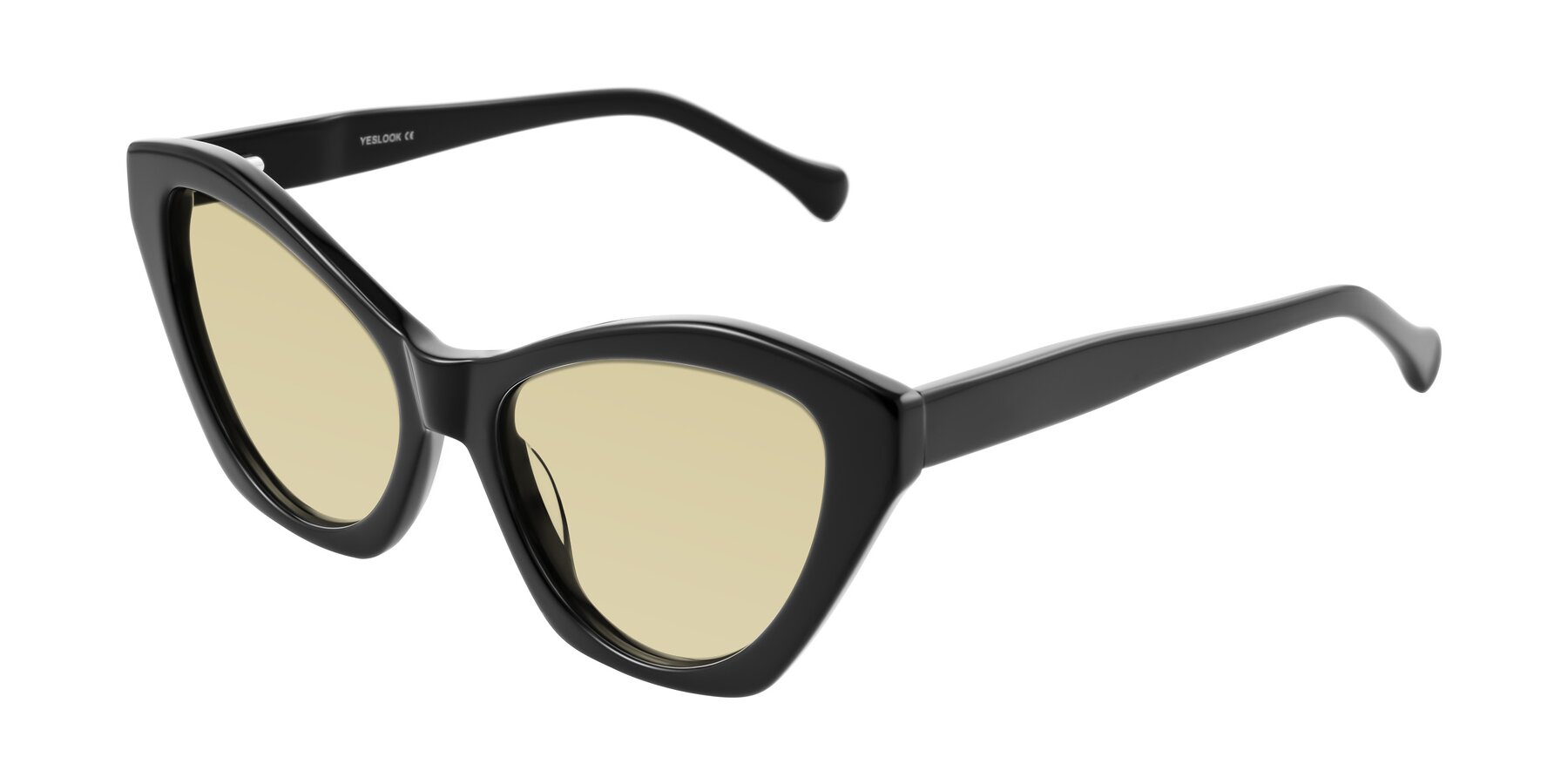 Angle of Limerick in Black with Light Champagne Tinted Lenses